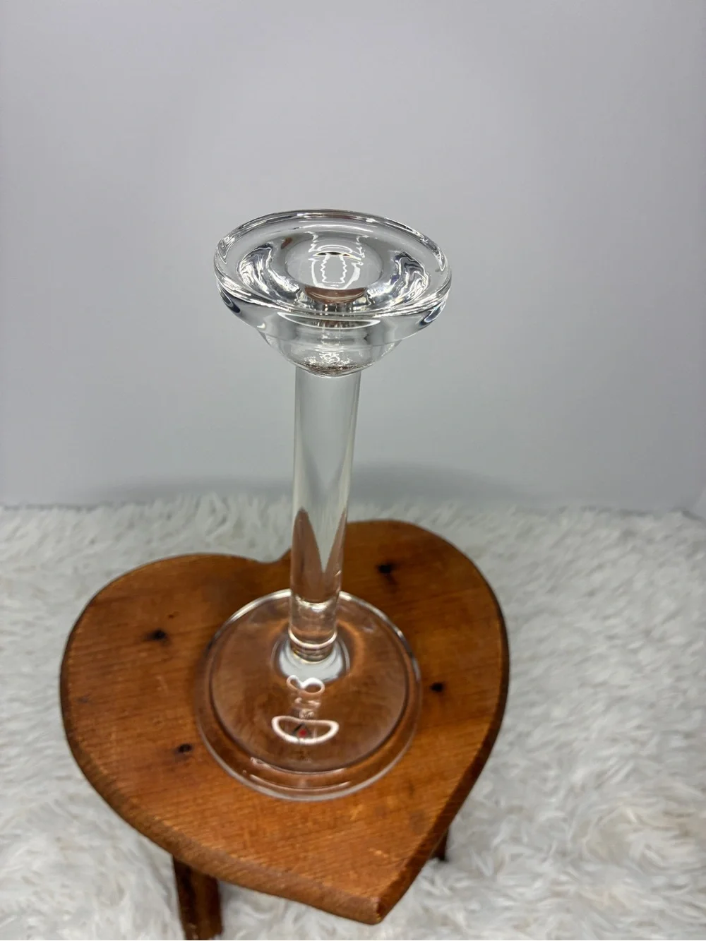 Italian Solid Glass Candlestick Holder